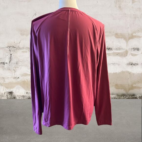 Mondetta NWT Ladies' Long Sleeve Active Top Red Size XL - Picture 6 of 8